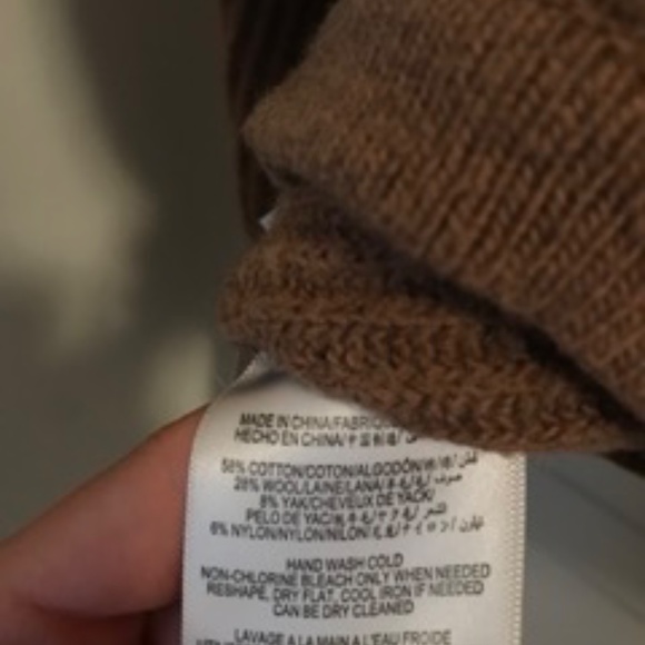 BCBG Maxazria Camel Wool Dolman Sleeve Sweater | XS - Picture 4 of 4